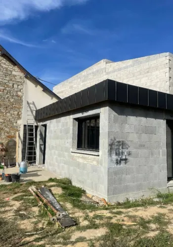 bardage zinc vitre